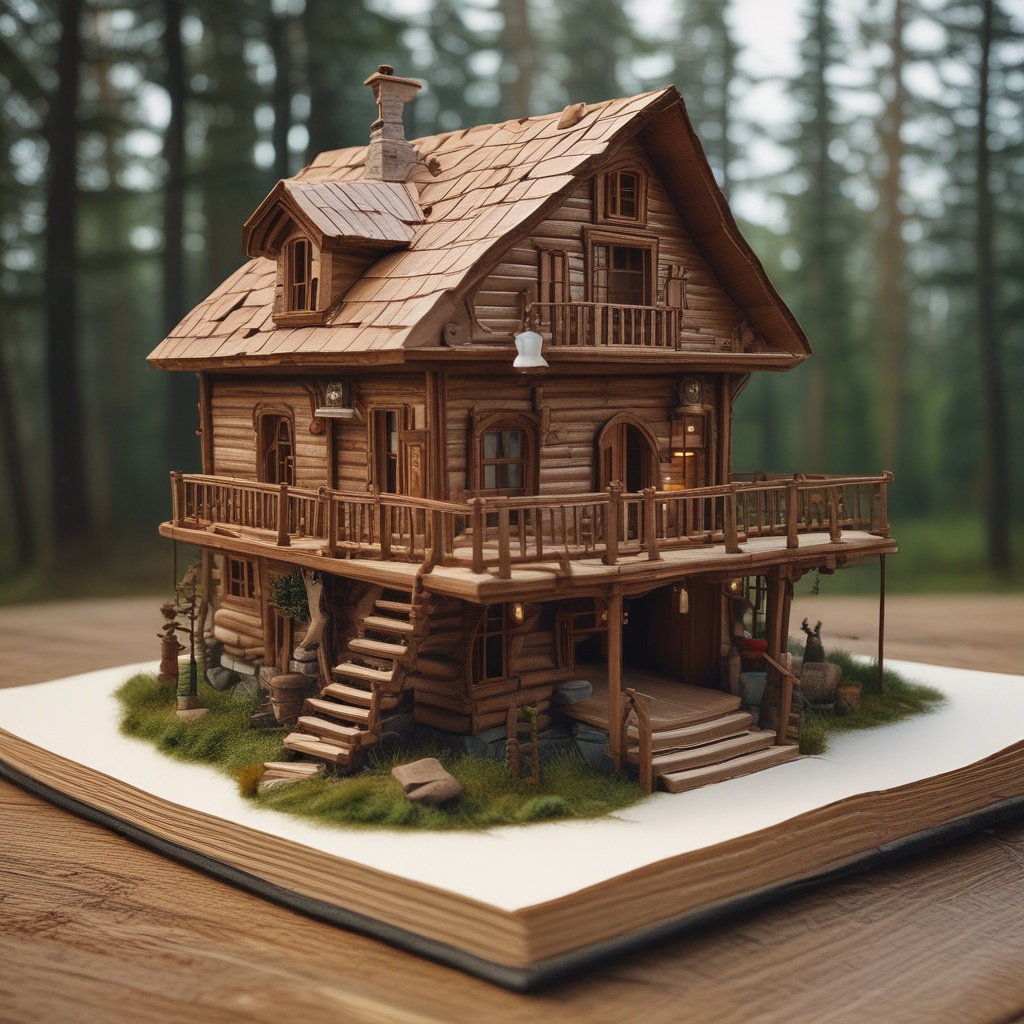 The wood house on top of the page
